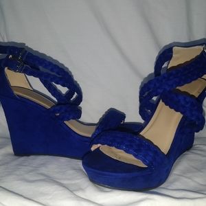 Royal Blue Wedges